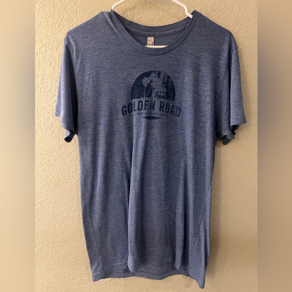 Golden Road Brewing M blue short sleeve shirt